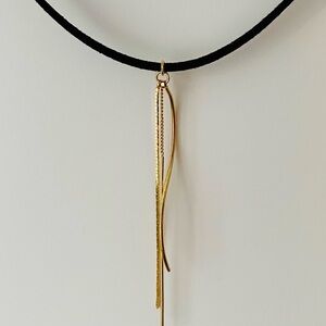 Minimalist Black Cord Necklace